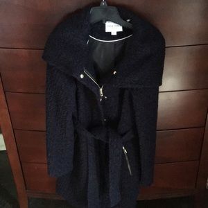 Cole Haan Signature Wool Coat - Navy Blue Size 6